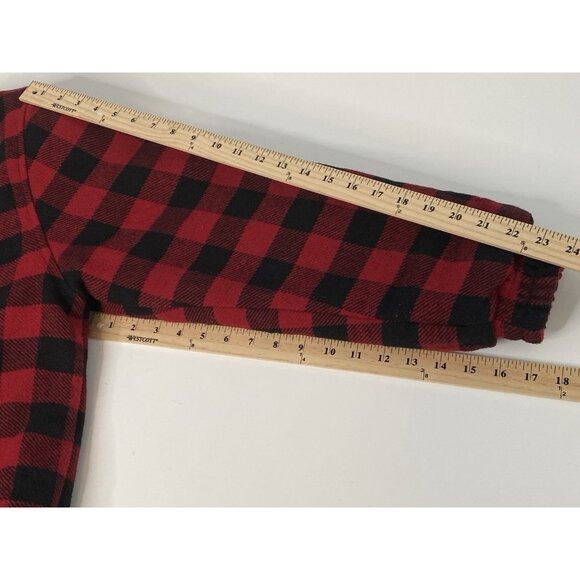 YoungLA Kingpin Jacket Men’s S Red Buffalo Plaid Quilted Lining Full Zip Snap - Picture 16 of 16